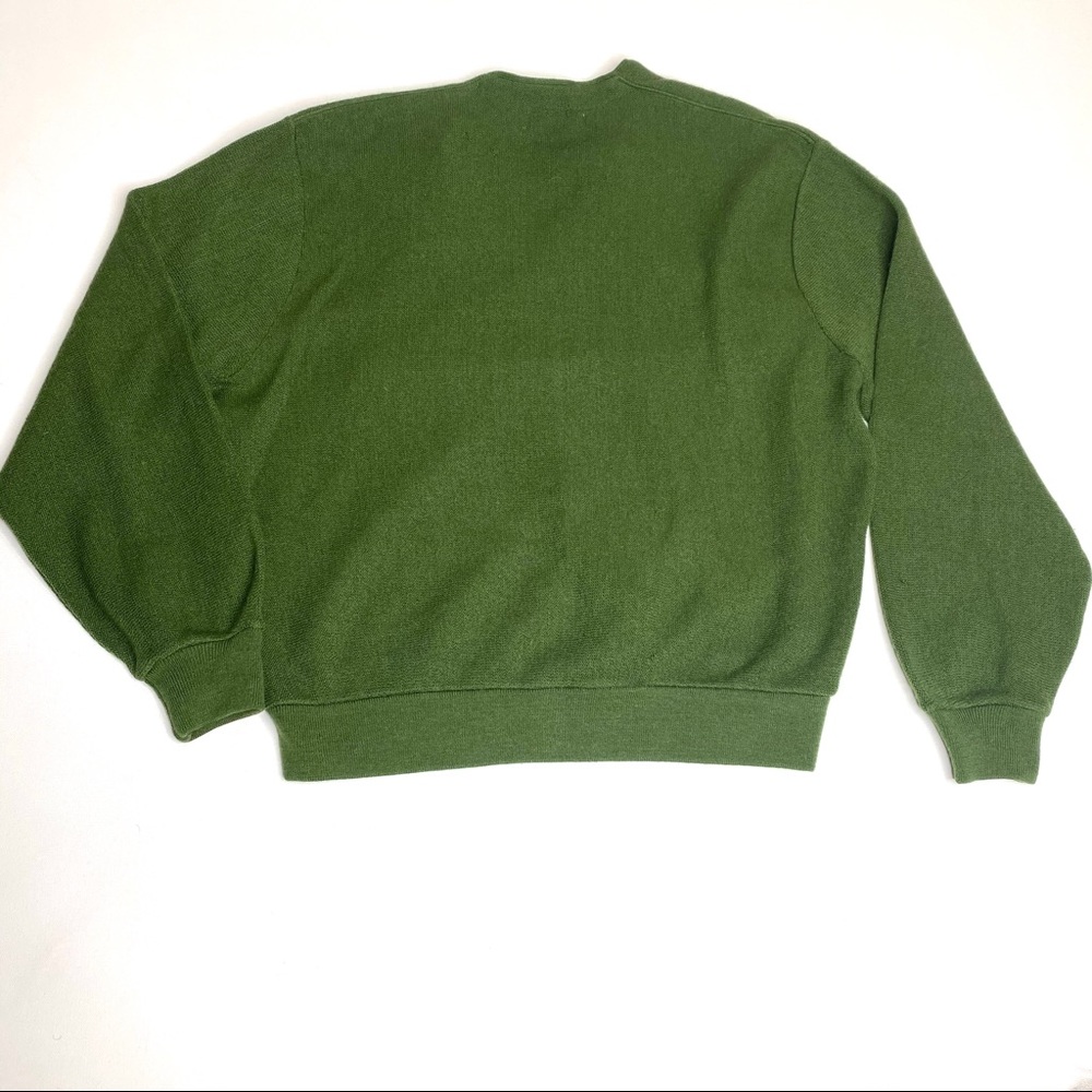 Mens Sz L Vtg Robert Bruce Green  Cardigan Sweater - Picture 6 of 7